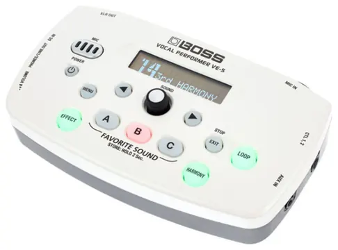 Boss VE-5 WH VOCAL PERFORMER Processador Voz + LOOPER MIC XLR In/Out