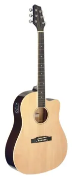 Stagg SA35 DSCE-N Electrificada Dreadnought Cutaway Natural