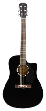 Fender CD-60SCE Dreadnought, Walnut Fingerboard, Black