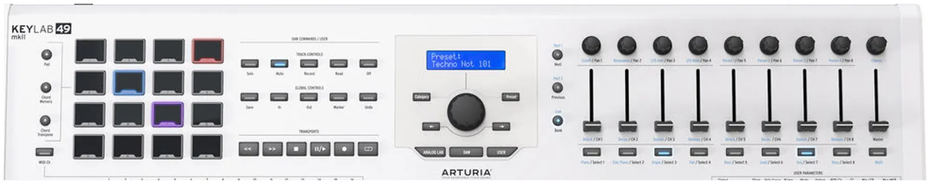 Arturia KEYLAB49-MKII White Tastiera Bianca Controller Master Keyboard Midi Usb 49 Tasti Bianco