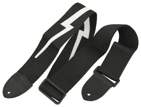 Fender Gitarrengurt Nylon Lightning Bolt Schwarz