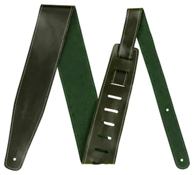 Fender Broken In Leather Strap Green
