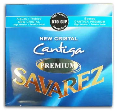 Jogo de Cordas Savarez 510-CJP New Crystal Cantiga Premium Tensão Alta para Guitarra Clássica