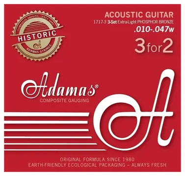Adamas 1717-3 Historic Reissue Extra-Light 010-047 Phosphor Bronze. Saiten für Westerngitarre