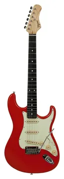 Tagima EA-PRO 3 FR E/MG Signature Series Stratocaster Edu Ardanuy Signature Fiesta Red C/ Escala Escura e Escudo Mint Green