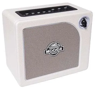 Mooer HORNET WHITE 15W MODELING AMP w/BASS+ACOUSTC