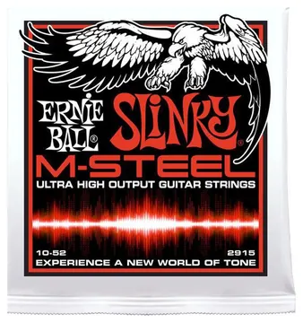 Ernie Ball Electric Guitar Strings 10-52 Ernie Ball 2915 Skinny Top, Heavy Bottom M-Steel 100% Genuine