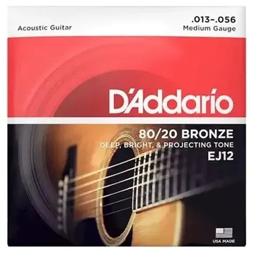 D'Addario Encordoamento Daddario .013 Violão Aço Bronze 80/20 EJ12