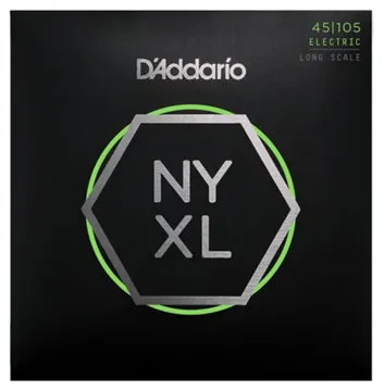 D'Addario NYXL45105 Nickel Wound Light Top Medium Bottom Bass Strings (.045-.105)