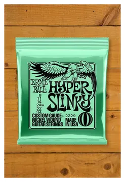 Ernie Ball Electric Guitar String Set, Nickel, Hyper Slinky .008-.042