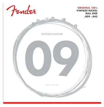 Jogo de Cordas Fender 150L Pure Nickel 009 para Guitarra Elétrica