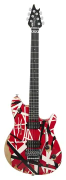 EVH LTD Wolfgang Special Striped Series EB Red Black and White Aged