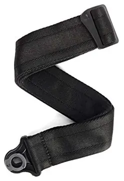 D'Addario Auto Lock Locking Guitar Strap Black