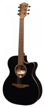 LAG T118ABCE-BLK "tramontane" Guitare Folk Electro Bevel Audit. Noire