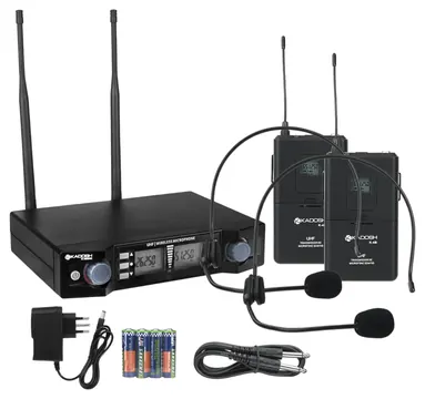 Kadosh Microfone Headset Duplo sem Fio Kadosh K 492HH