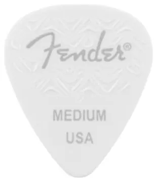 Blister plettri Fender 351 Shape White Medium 6 pz.