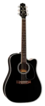 Takamine EF341DX Dreadnought CW Schwarz