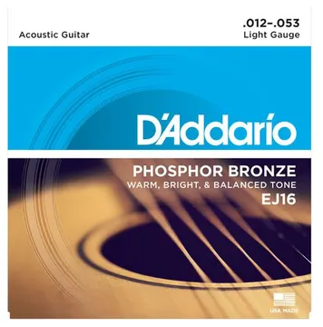 D_Addario D'addario EJ16 Phosphore Bronze Jeu DE Cordes Folk Light 12/53