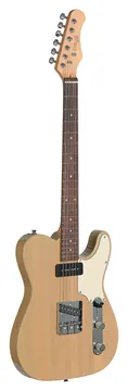 Stagg SET-CST YW Electric Guitar "T" Series, Transparent Yellow Gloss