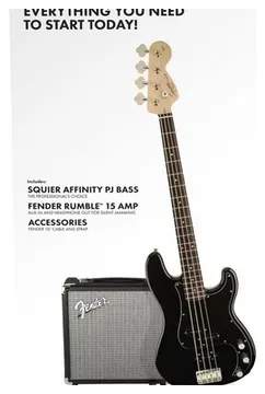 Squier Affinity Precision Bass PJ Pack Black