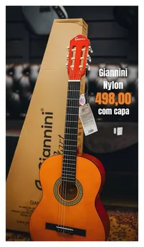 Giannini Nylon Estudo Start Natural N14N + Capa Violão