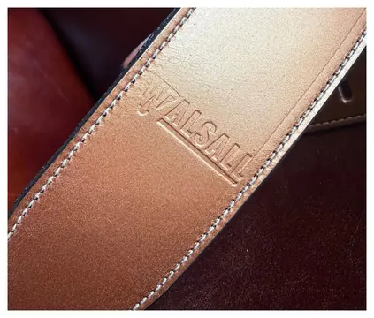 Walsall Hand Made Premium Padded Bridle Leather Guitar Strap Copper Ore
