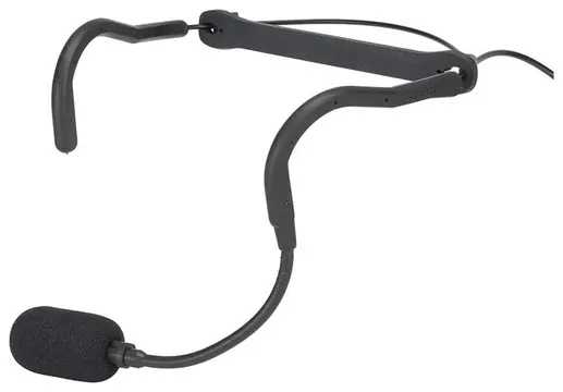 Microfone Headset Condensador Supercardióide Fitness Resistente Suor Água Preto QEX Samson SAQEPK