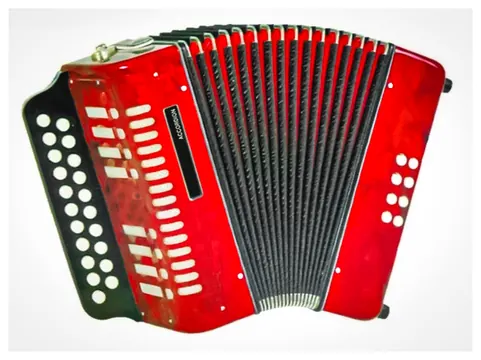 Dam Organetto 8 bassi rosso DAM 1600-8