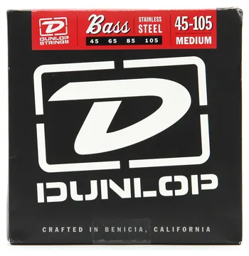 Dunlop Stainless Steel 4-String Bass String Set | 45-105 Gauge