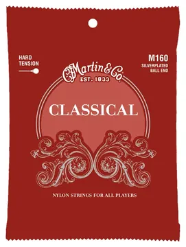 Martin M160 Hard Tension Ball End Corde in Nylon per Chitarra Classica