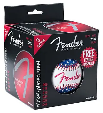 Fender 250L Super 250s Light 009-042 (3er Pack) Saiten für E-Gitarre. Nickel Plated Steel.