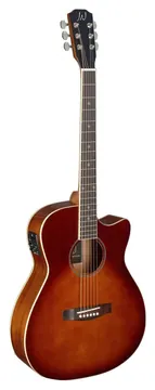 James Neligan BES-ACE Auditorium Electro Acoustic Guitar Spruce Sapele Dark Cherryburst