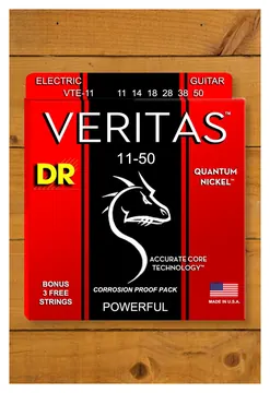 DR Veritas Coated Core Quantum Nickel Electric Guitar Strings - 11-50
