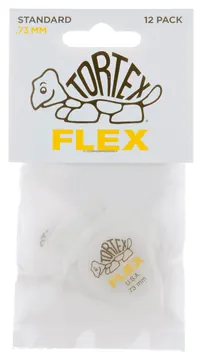 Dunlop 428P73 Tortex Flex Standard Plectrum 0.73mm 12-Pack