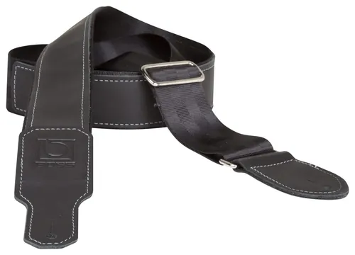 Boss 2" Seatbelt Leather Strap, Black