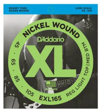 2 Sets of D'Addario EXL165 Long Scale Bass Strings 45-105
