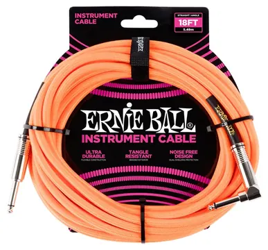 Ernie Ball 6084 Cavo Braided Neon Orange 5,49 m