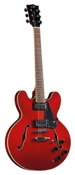 Eko FUSION CHERRY RED Chitarra semiacustica semi-hollow body a cassa stretta
