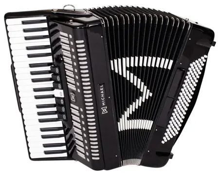 Michael Acordeon Michael ACM12007N SPB de 120 Baixos Preto Sólido