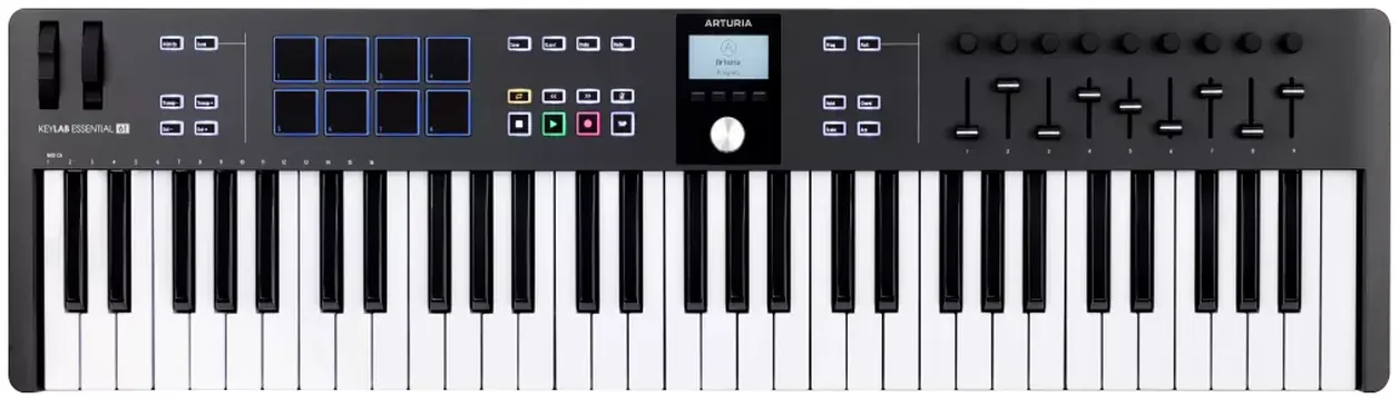 Arturia ESSENTIAL3-61-BK keylab essential mk3 61 touches noir