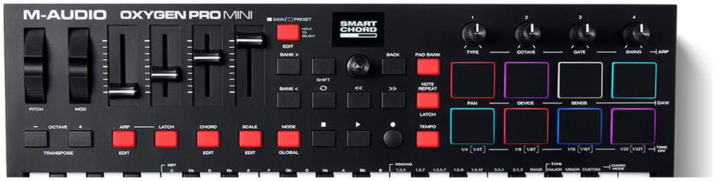 M-Audio OXYGEN PRO MINI Tastiera Performance Controller MIDI USB a 32 tasti