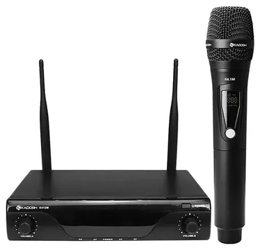 Kadosh Microfone Kadosh K412M Duplo de Mão Sem Fio UHF com Bateria Recarregável