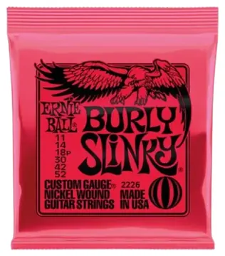 Ernie Ball Encordoamento 011-052 P/ Guitarra Burly Slinky Niquel P02226 Ernie Ball