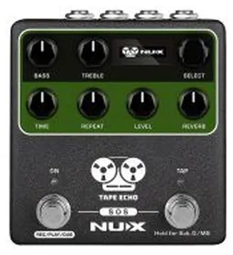 NUX Verdugo Series TAPE ECHO Delay Pedal with Tap Tempo and Spring Reverb, NDD-7