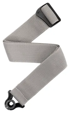 D'Addario Auto Lock Polypro Guitar Strap, Silver