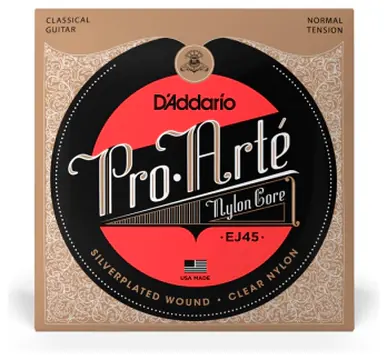 D Addario Cordas Para Violão Nylon D Addario Pro-arté Nylon Core Ej45 Prata/transparente