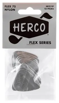 Herco HE211P Flex 75 Nylon Heavy Player 1mm 12St Plektren, grau