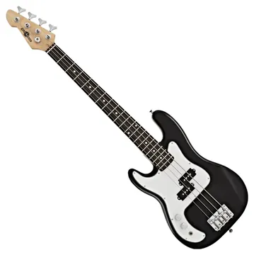 Gear4Music 3/4 LA Left Handed Bass Guitar Black