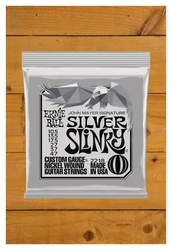 Ernie Ball John Mayer Silver Slinky Signature Electric Guitar Strings - 10.5-47