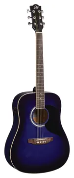 EKO Ranger 6 EQ Natural Chitarra Acustica Elettrificata Colore Blu Sunburst